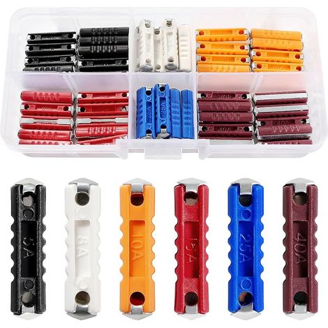 Lot de 60 fusibles continentaux avoir Torpedo mixte 5A 8A 10A 16A 25A 40A