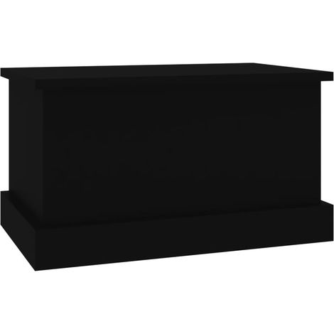 Boîte de rangement noir 50x30x28 bois d'ingénierie (1/5)