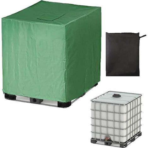 800L Water Tank Cover, Rainwater Collectors, UV Protection Cover, Waterproof, Dustproof, 800L Tank Cover (Green)