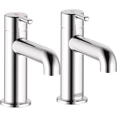 Bristan Altum Basin Taps Pair Pillar Mounted - Chrome