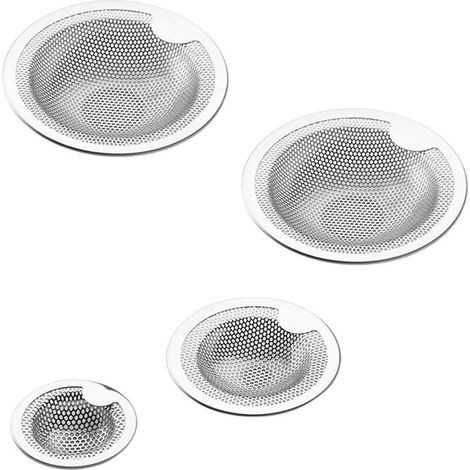 Lot de 4 Filtre évier Cuisine Égouttoir d'évier de Cuisine en Acier Inoxydable Anti-colmatage (1/5)