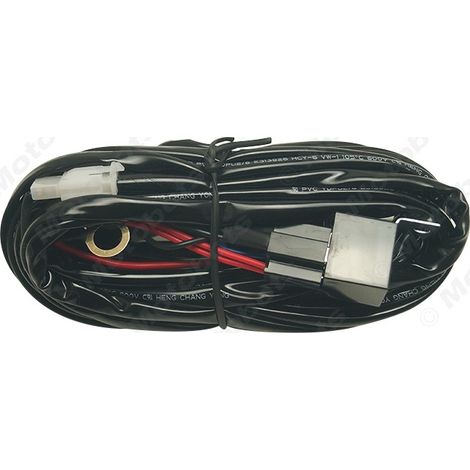 Faisceau de câblage de phares automobiles de 3 mètres avec câble à ressort à un ou deux contacts, faisceau de câblage pour bande lumineuse LED, interrupteur et kit de relais. (1/4)