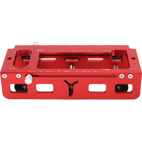 Gabarit de charnière en alliage d'aluminium pour défonceuse, kit réglable pour mortaises de 2,5 à 5 pouces (1/5)