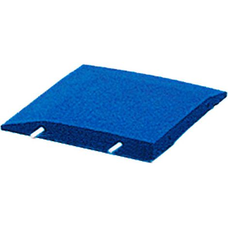Pièce d'angle de bordure en caoutchouc aires de jeux / bande forme de L  - 40 x 40 cm - Bleu
