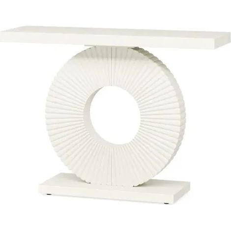 Weißer Konsolentisch aus MDF und Metall 100 x 30 x 79 cm MODENUIT (1/5)
