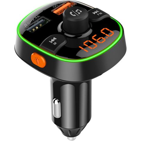 Émetteur FM Bluetooth pour voiture, lecteur MP3 pour voiture, charge rapide QC3.0 BC52 -- (1/3)