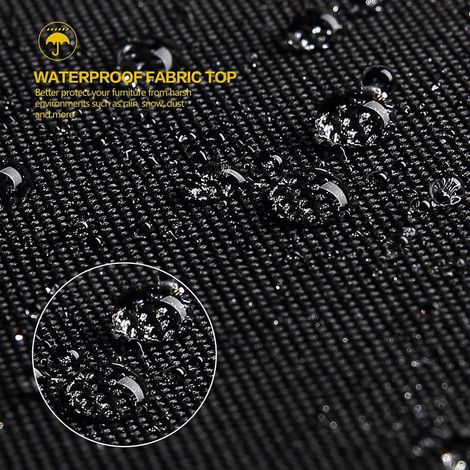 Round tablecloth for garden table 120 x 75 cm, 210D Oxford, waterproof, UV and wind resistant, black (1/5)