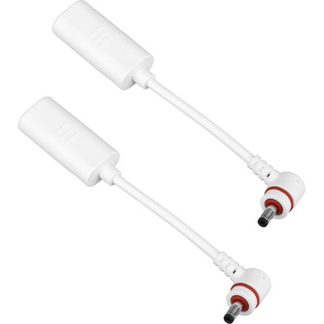 2pcs Adaptateur USB-C Vers Prise Cylindrique, pour Connecter Panneaux Solaires USB-C Caméras Prise Cylindrique Accessoires Pratiques Résistants à l'Usure et Pratiques (Blanc) (1/5)