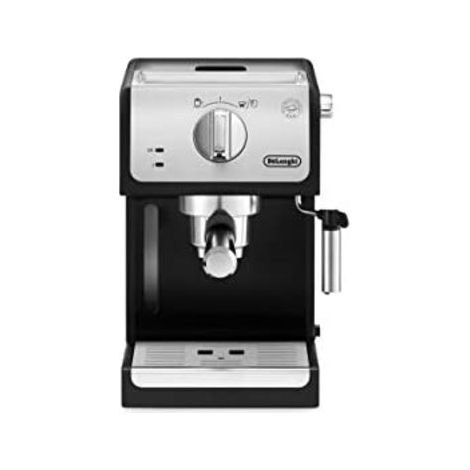 De'Longhi ECP33.21 Macchina da Caffè Espresso Manuale e Cappuccino, Caffè in Polvere o in Cialde E.S.E., Argento/Nero (1/5)