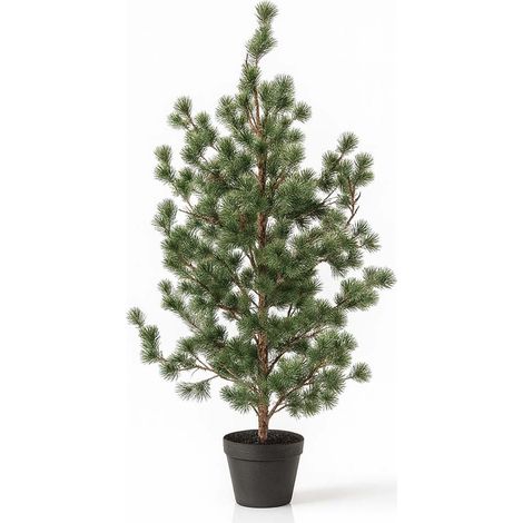 Sapin de Cèdre Artificiel en Pot Décoration de Noël Réaliste Vert 120 cm - PANGIVO (1/2)