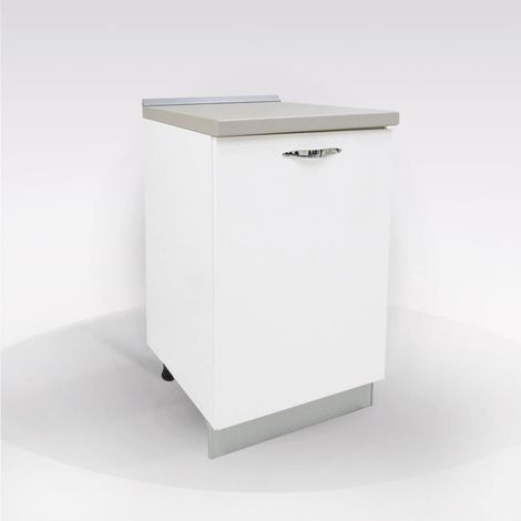 My Brand Germanvox Cucina Componibile, base, pensile, mobile lavello e incasso forno e piano cottura, colapiatti Bianco lucido (BASE 60 CM)