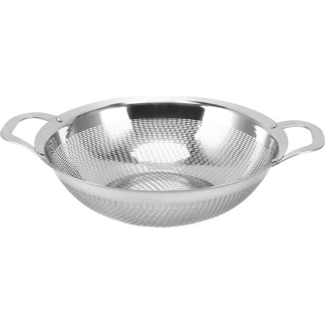 Passoire en acier inoxydable multifonctionnelle à mailles fines, panier d'égouttage pour fruits et légumes avec poignées, accessoire de cuisine, 18 cm / 7,1 pouces (1/5)