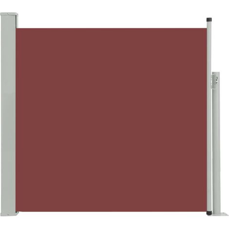 Tenda da sole parasole laterale retrattile per patio giardino terrazza balcone schermo di protezione visiva 170 x 300 cm marrone 020007315