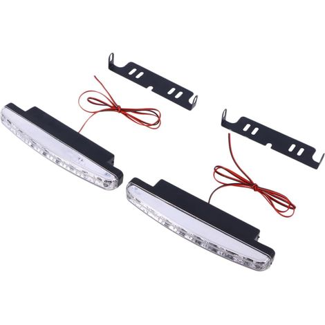 Feux Diurnes à LED 8 Universels pour Voiture 2 Pièces (1/5)