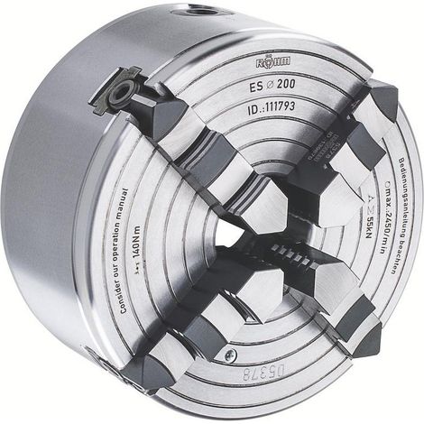 Röhm ES 200, 4-Backen, DIN 6351, Form A, Stahlkörper - 111793 (1/4)