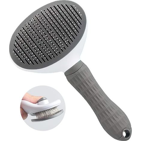 Brosse Chat Brosse Chien,Autonettoyante Toilettage Massante Peigne,Enlèvement Efficace des Poils Morts et Poils Tomentose, Adapté pour Les Chiens Chats Cheveux Courts et Longs