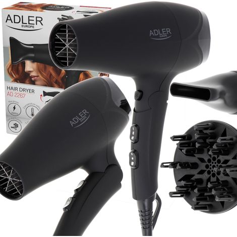 Adler AD 2267 Haartrockner Schwarz 2100W Klappbar (1/5)