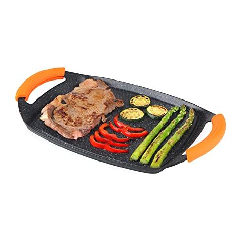 Orbegozo gdb 3600 griglia grill de alluminio fuso - rivestimento de pietra antiaderente - maniglie de gomma rimovibile - lavabile in lavastoviglie - design ergonomico (1/4)