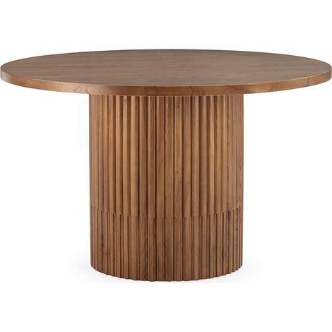 Mesa De Comedor 120X120X76 Madera Color Marron Miel (1/3)