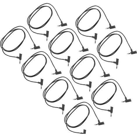 10er-Set Bananenstecker-Prüfleitungen 4 mm 30 V AC 60 V DC 19 A Zubehörset für Elektronikreparaturen Schwarz (1/5)