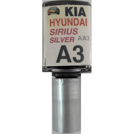 Reparación de arañazos en la pintura del coche KIA Hyundai A3 Sirius color plata 10 ml ARA (1/5)