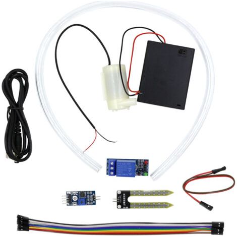 Kit module irrigation auto DIY avec détection sol et pompage auto eau, pour arrosage intelligent (1/5)