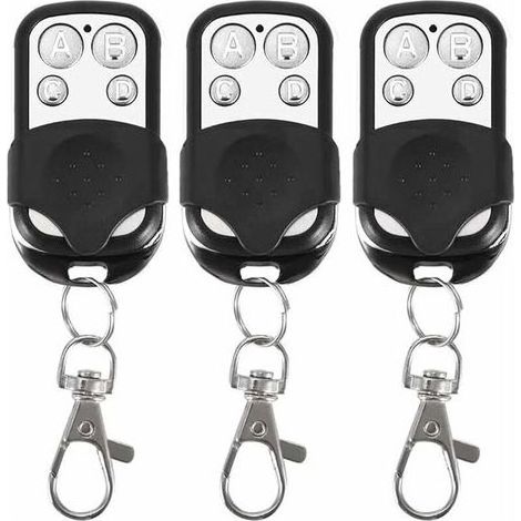 Lotto di 3 telecomandi universali per la porta Automatica della frequenza di 433,92 MHz Codice Fisso, 4 Pulsanti per controllare fino a 4 Porte (1/5)