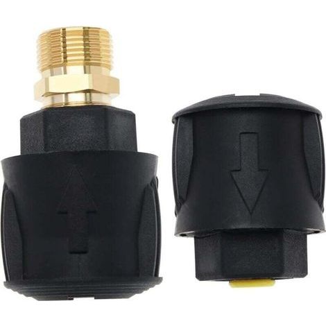 Accessoire pour nettoyeur haute pression 1 jeu de raccords rapides haute pression de remplacement, compatibles avec les tuyaux à raccord rapide Karcher K2-K7, adaptateur de tuyau de ne (1/4)