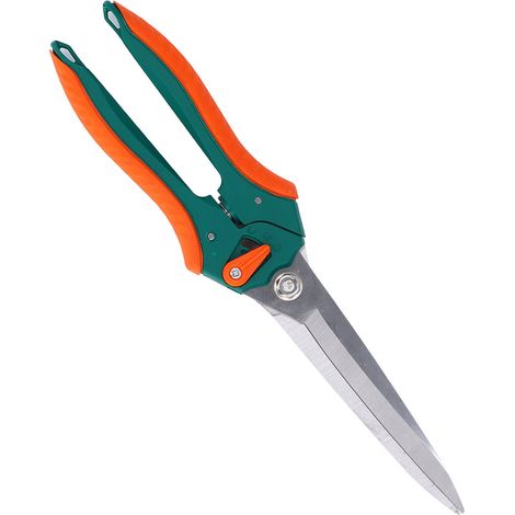 Sécateur à long bec avec poignée en caoutchouc pour la taille des branches et des plantes, idéal pour le jardinage domestique. (1/5)