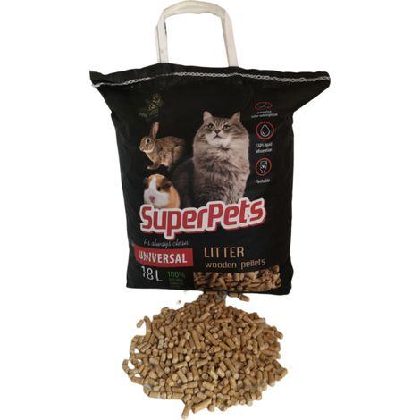 Lettiera superpets universale biologica, in pellet ecologico per animali domestici e uccelli, confezione 4pz – 72lt/24kg - 170003