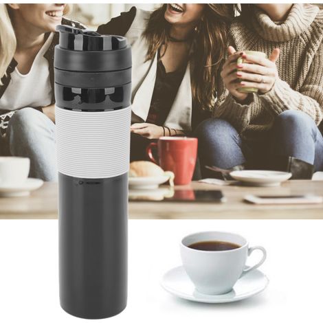 Cafetière américaine à piston, tasse à thé et à fruits portable, tasse à filtre, noire. (1/5)