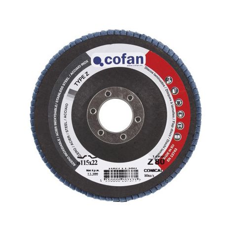 Discos laminados Curvos 35° con zirconio                          115 mm               G-120