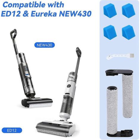 NALOOKAMIC Pièces de rechange pour aspirateur Eureka NEW430BL / JONR ED12 : brosse rotative principale et filtres en mousse (1/4)