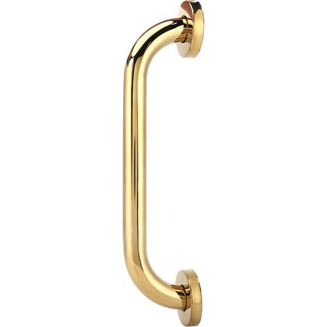 Haltegriff zur Wandmontage für Bad, Badewanne, WC, Dusche, geeignet für Senioren, goldfarbener, galvanisierter Edelstahl, 30 cm lang, einfache Montage, modernes und schlichtes Design (1/5)