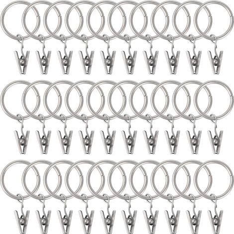 Clips metálicos para cortinas, decorativos, inoxidables, de estilo vintage, compatibles.