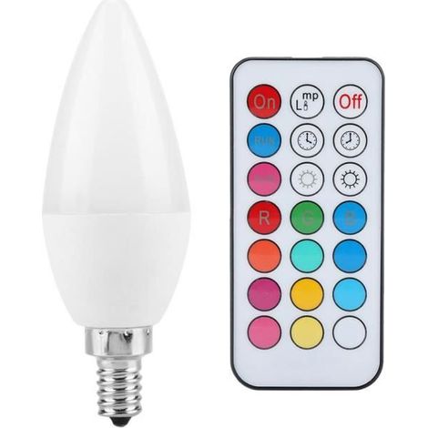 Ampoule LED - Fafeicy - Changement de couleur multicolore - 3W - Télécommande incluse (1/4)