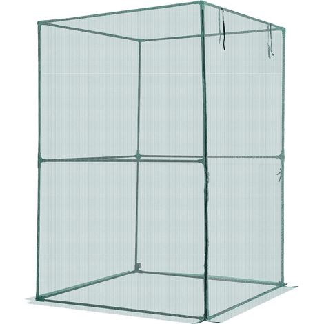 Cage de Protection pour Plantes, 1,2 x 1,2 x 1,8 m, Tente avec Fermeture Éclair, Résistante au Vent, Installation Facile, Couverture pour Jardin Potager (1/5)