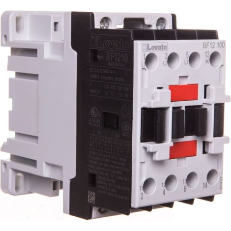 Contacteur de puissance tripolaire 12 A, bobine AC3 24 V CC, 1Z 0R BF1210D024