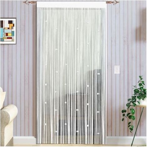 Perlen-Fliegengitter 100 x 200 cm – Moskitonetz für Außentüren – Einfache Montage – Dekoratives Weiß (1/5)