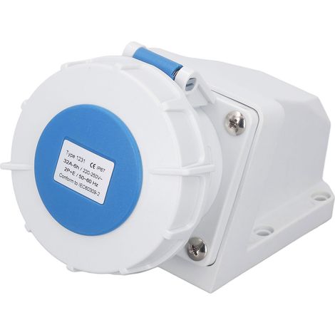 Connecteur industriel 32 A 2P+T, montage en surface, étanche IP67, 220-250 V (1/5)
