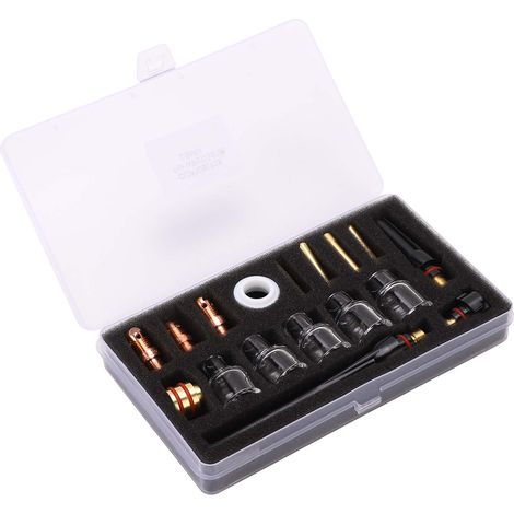 Kit d'accessoires pour chalumeau de soudage : buse à godet en verre et consommables pour pistolet à argon WP-17/18/26