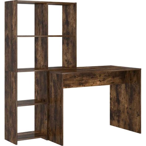 Maison Exclusive - Scrivania Rovere fumé 138,5 x 55 x 143 cm Legno multistrato