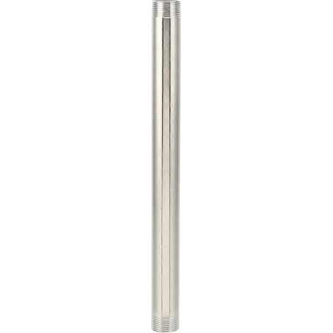 Gewindefitting aus Edelstahl für Rohrleitungen, 30 cm Verbindungsmuffe, Sanitär- und Gaszubehör, robuste Industrieschraube. (1/5)