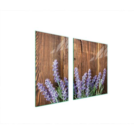 GLASSCHUTZPLATTE FÜR HERD 90x52 LAVENDEL (1/5)