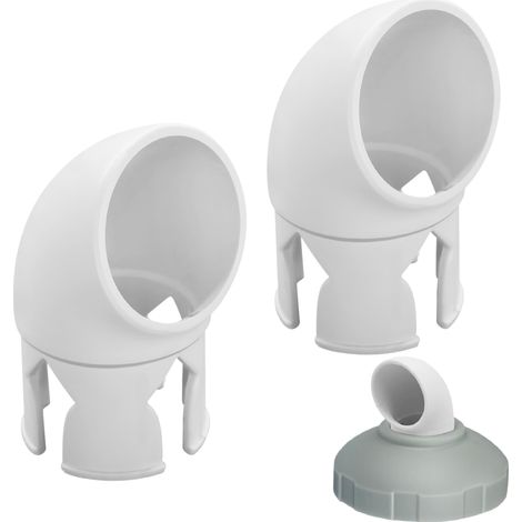 Lot de 2 buses d'entrée de piscine rotatives à 360° - Diamètre : 32 mm - Accessoire pour piscine hors sol - Buses de sortie - Nettoyage de la circulation - Buse de piscine (1/5)