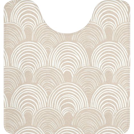 TAPPETINO PER WC Onde - Struttura - Beige 55x60 cm