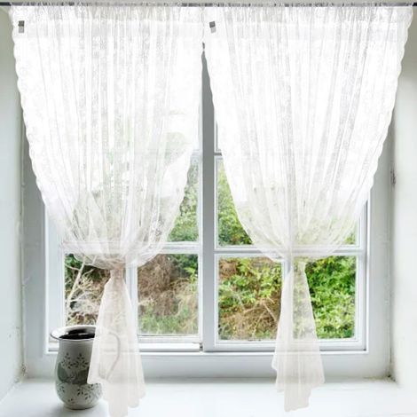 Vintage-Spitzengardinen, bestickte Tüllgardinen für Fenster, (1/5)