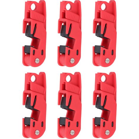 Dispositif de verrouillage de disjoncteur de Style poignée, mâchoires dentelées, outil de verrouillage pour l'entretien des électriciens 12mm 6 pièces (1/5)