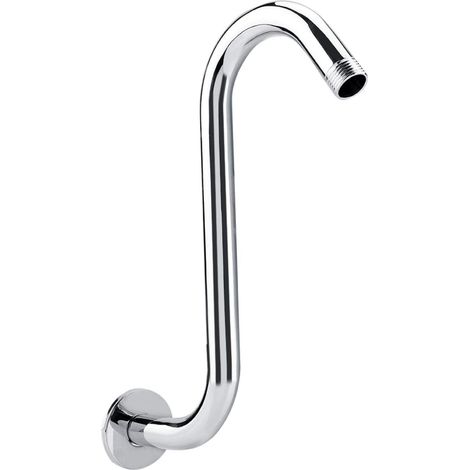 S bras d'extension de douche pommeau de douche bras d'extension accessoire de salle de bain 8 pouces 201 bras d'extension de douche incurvé en S de grande hauteur en acier inoxydable (1/5)