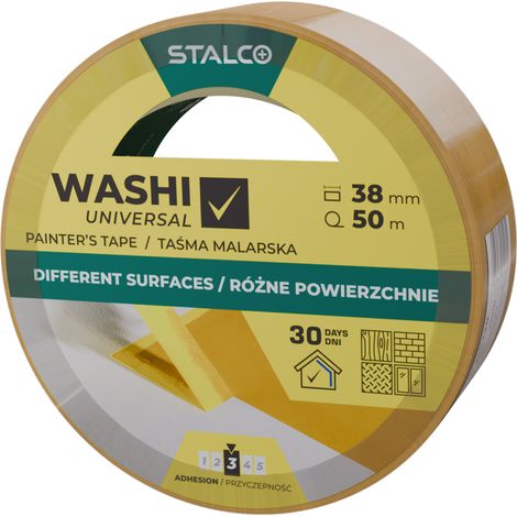 Cinta Washi Universal Stalco, paquete de 3 unidades, 38 mm x 50 m, S042138232 (1/2)